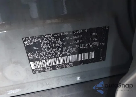 2022 Toyota Rav4 Xle z USA, uszkodzony, nr VIN 2T3W1RFV1NW195897